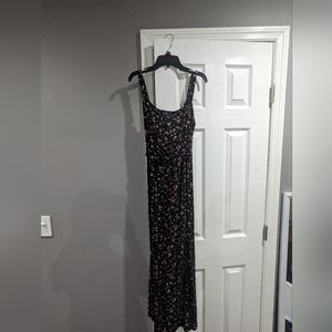 Wild Fable women's XS black with pink and yellow floral maxi dress